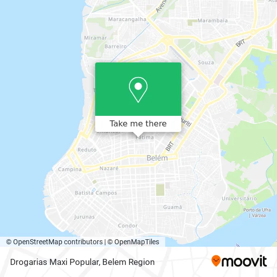 Drogarias Maxi Popular map