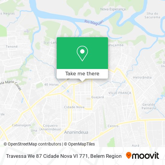Travessa We 87 Cidade Nova VI 771 map