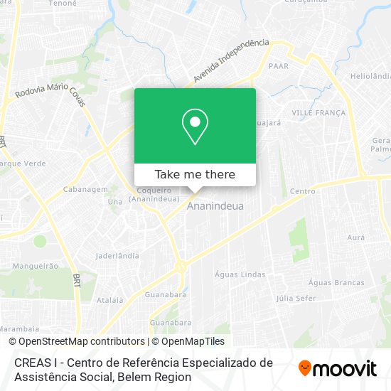 Mapa CREAS I - Centro de Referência Especializado de Assistência Social