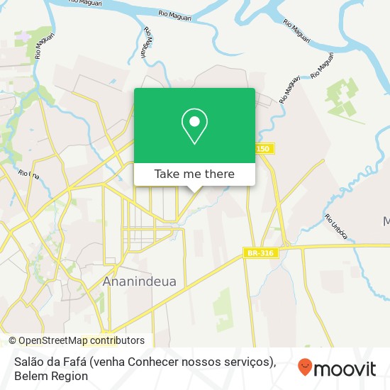 Mapa Salão da Fafá (venha Conhecer nossos serviços)