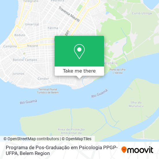 Programa de Pos-Graduação em Psicologia PPGP- UFPA map