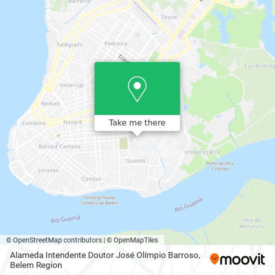 Mapa Alameda Intendente Doutor José Olímpio Barroso