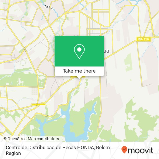 Mapa Centro de Distribuicao de Pecas HONDA