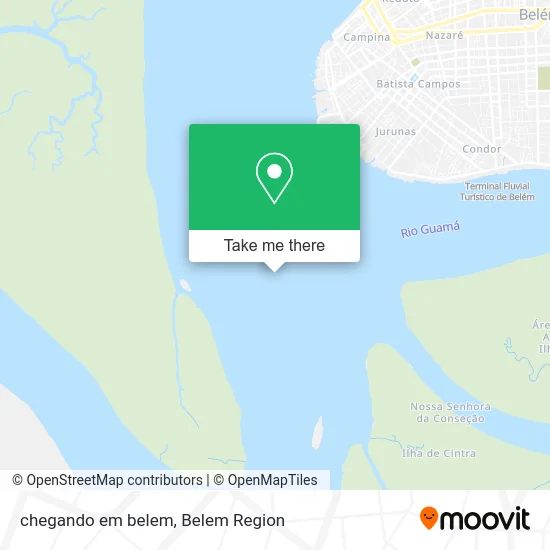 chegando em belem map