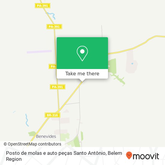 Posto de molas e auto peças Santo Antônio map