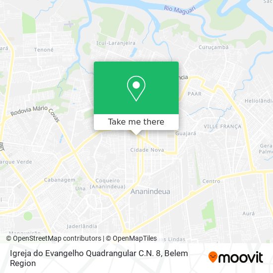 Igreja do Evangelho Quadrangular C.N. 8 map