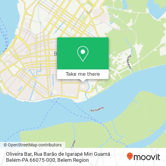 Oliveira Bar, Rua Barão de Igarapé Miri Guamá Belém-PA 66075-000 map