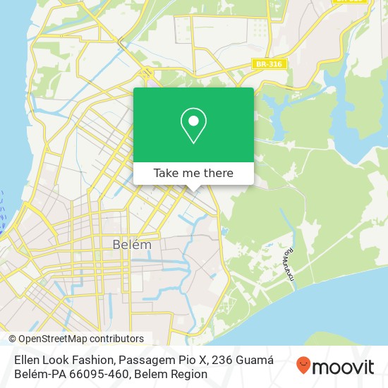 Mapa Ellen Look Fashion, Passagem Pio X, 236 Guamá Belém-PA 66095-460