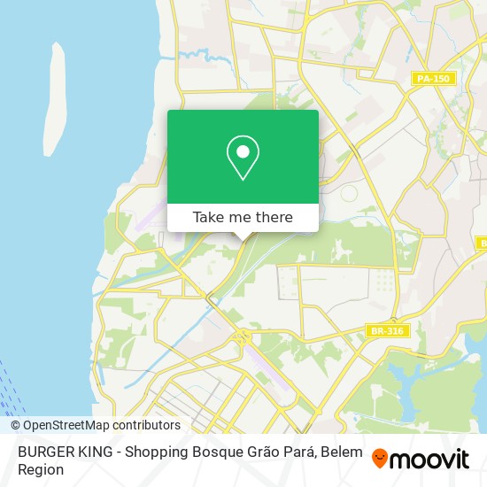 Mapa BURGER KING - Shopping Bosque Grão Pará