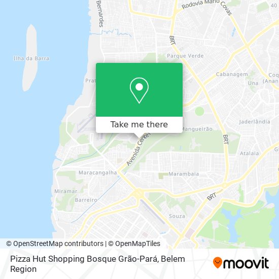 Mapa Pizza Hut Shopping Bosque Grão-Pará