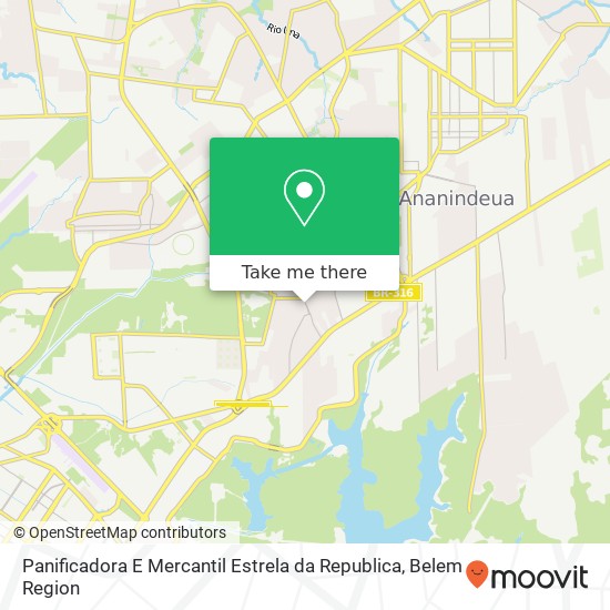 Mapa Panificadora E Mercantil Estrela da Republica, Rua São Benedito, 778 Ananindeua-PA 67013-120