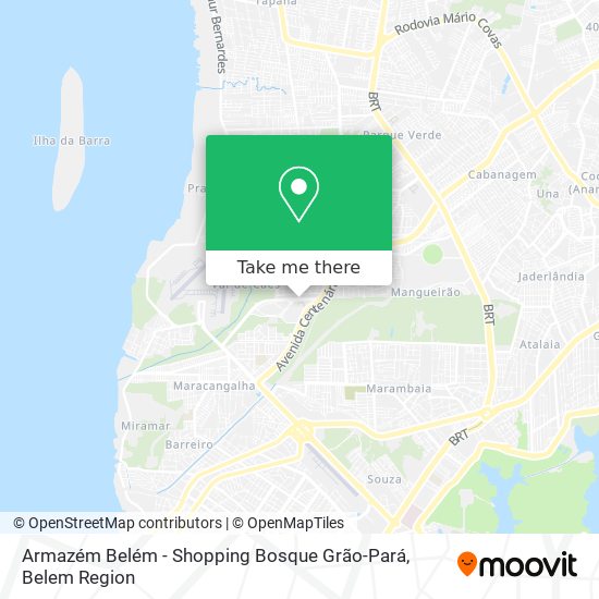 Armazém Belém - Shopping Bosque Grão-Pará map