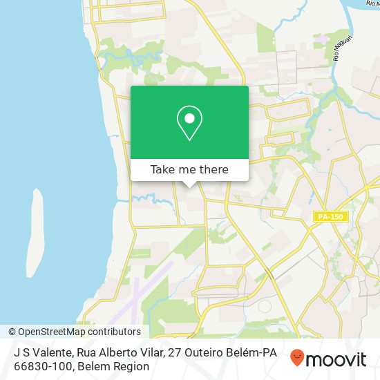 Mapa J S Valente, Rua Alberto Vilar, 27 Outeiro Belém-PA 66830-100