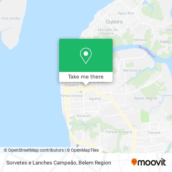 Sorvetes e Lanches Campeão map