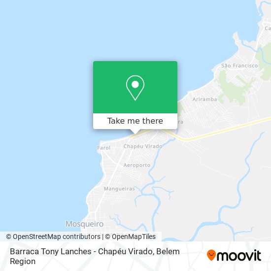 Barraca Tony Lanches - Chapéu Virado map