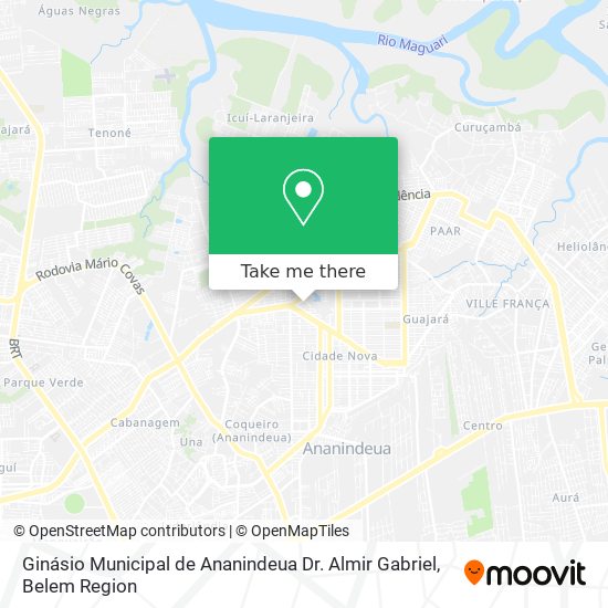 Ginásio Municipal de Ananindeua Dr. Almir Gabriel map