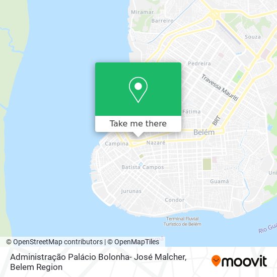 Administração Palácio Bolonha- José Malcher map