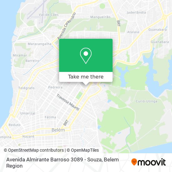 Mapa Avenida Almirante Barroso 3089 - Souza