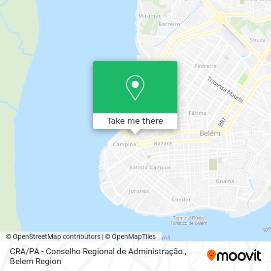 Mapa CRA / PA - Conselho Regional de Administração.