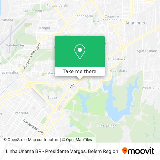 Linha Unama BR - Presidente Vargas map