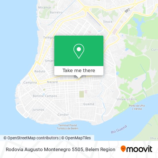 Mapa Rodovia Augusto Montenegro 5505