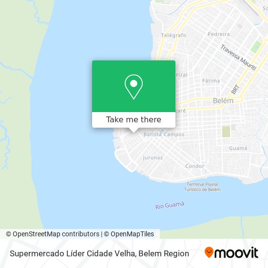 Supermercado Líder Cidade Velha map