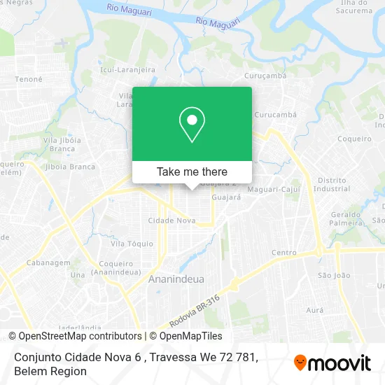 Conjunto Cidade Nova 6 , Travessa We 72 781 map