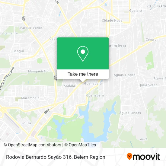 Rodovia Bernardo Sayão 316 map