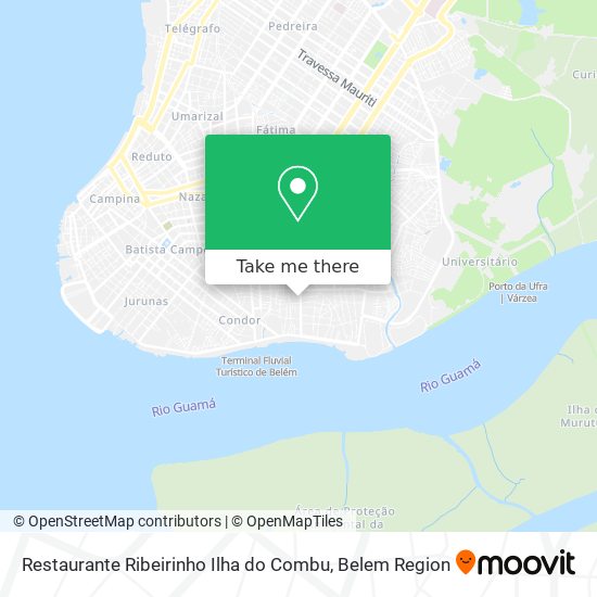 Mapa Restaurante Ribeirinho Ilha do Combu