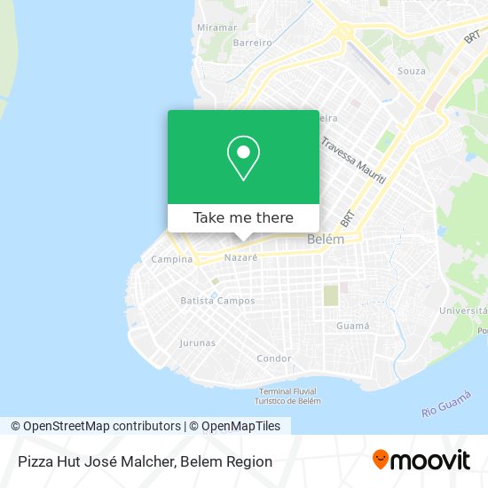 Pizza Hut José Malcher map