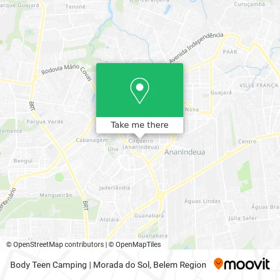Body Teen Camping | Morada do Sol map