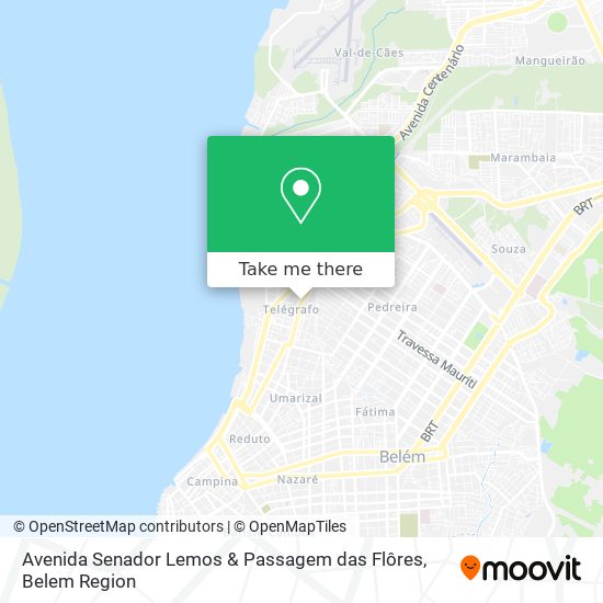 Mapa Avenida Senador Lemos & Passagem das Flôres