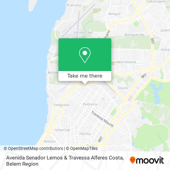 Mapa Avenida Senador Lemos & Travessa Alferes Costa