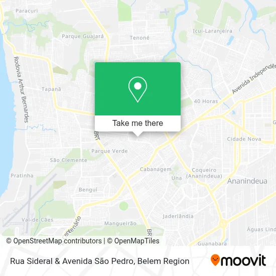 Rua Sideral & Avenida São Pedro map