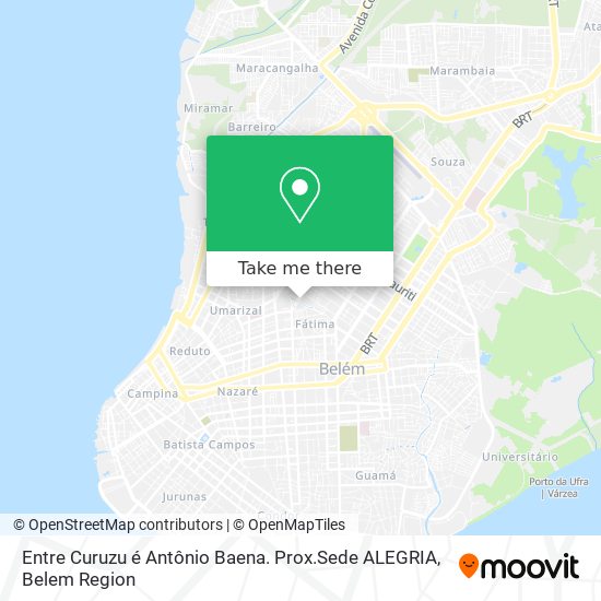 Entre Curuzu é Antônio Baena. Prox.Sede ALEGRIA map