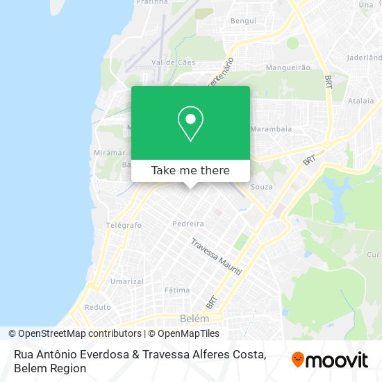 Mapa Rua Antônio Everdosa & Travessa Alferes Costa