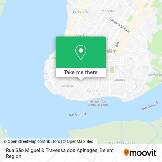 Mapa Rua São Miguel & Travessa dos Apinagés