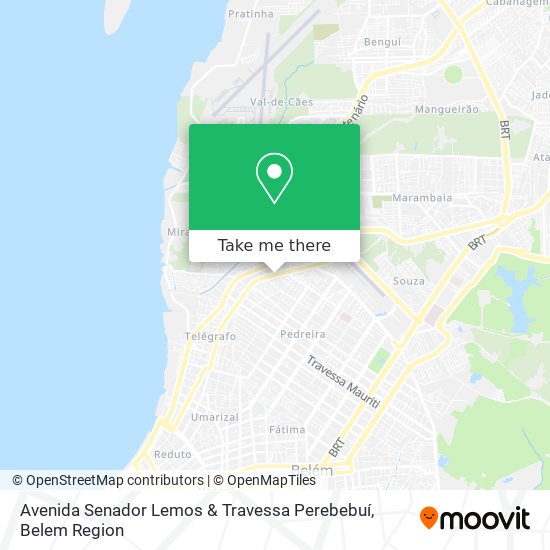 Mapa Avenida Senador Lemos & Travessa Perebebuí