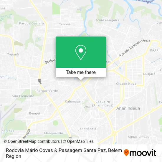 Rodovia Mário Covas & Passagem Santa Paz map
