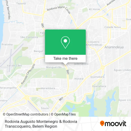 Rodovia Augusto Montenegro & Rodovia Transcoqueiro map