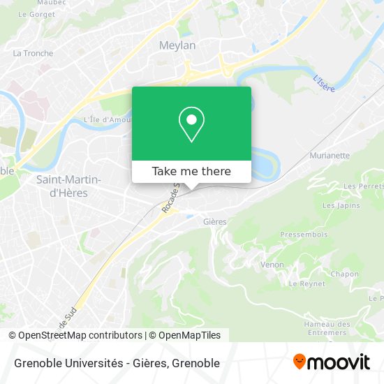 Mapa Grenoble Universités - Gières