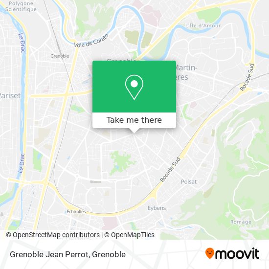 Mapa Grenoble Jean Perrot