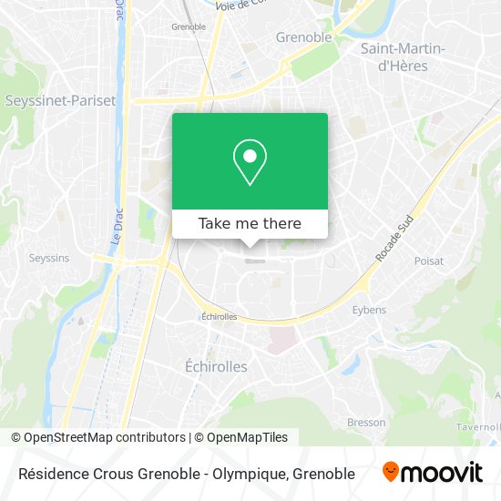Résidence Crous Grenoble - Olympique map