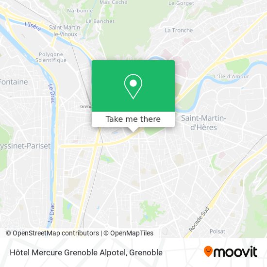 Hôtel Mercure Grenoble Alpotel map