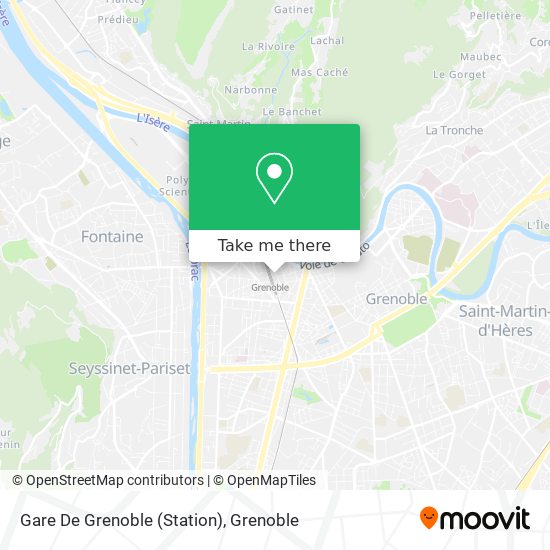 Mapa Gare De Grenoble (Station)
