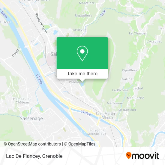 Lac De Fiancey map