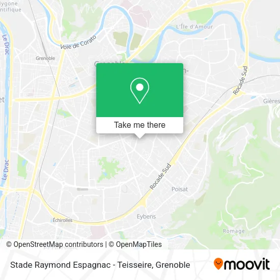 Stade Raymond Espagnac - Teisseire map