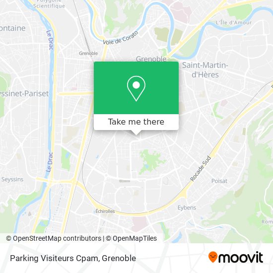 Parking Visiteurs Cpam map