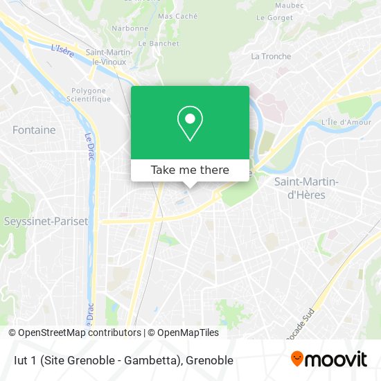 Mapa Iut 1 (Site Grenoble - Gambetta)