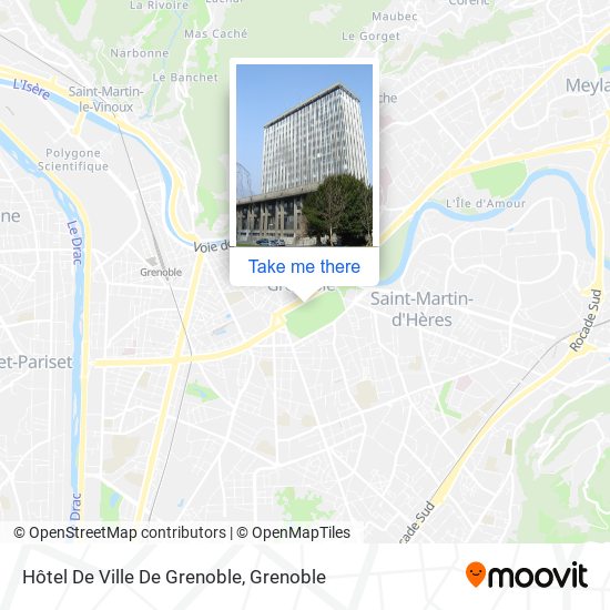 Mapa Hôtel De Ville De Grenoble